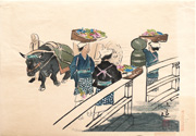 Flower Vendors from the series Occupations of Showa Japan in Pictures, Series 1